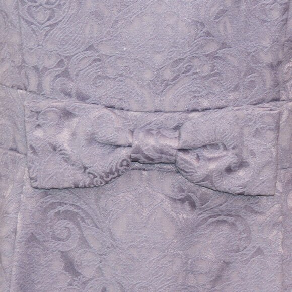 Lindy Bop Amethyst Sheath Dress Lined Quiet Luxury Sleeveless Bow Size 6 - Picture 3 of 9